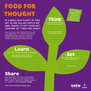 Oxfam's excellent "Food for thought" initiative. 